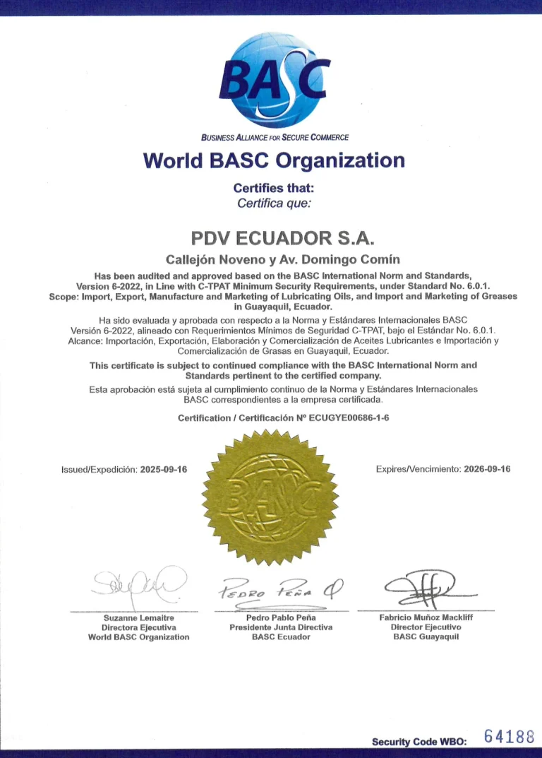 CERTIFICACIÓN BASC - 2025 PDV ECUADOR S.A.1